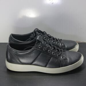 Ecco Soft US 6 UK 7 EU 40 Mens 007259 Black Leather Casual Sneakers